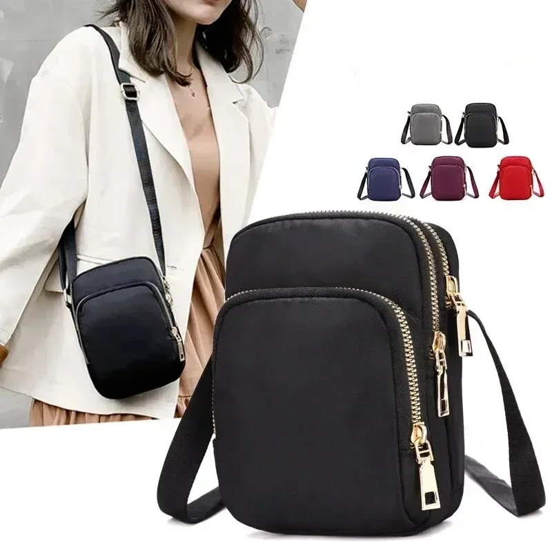 Bolso de hombro impermeable para mujer, bandolera con cremallera para teléfono móvil, multifunción, para muñeca