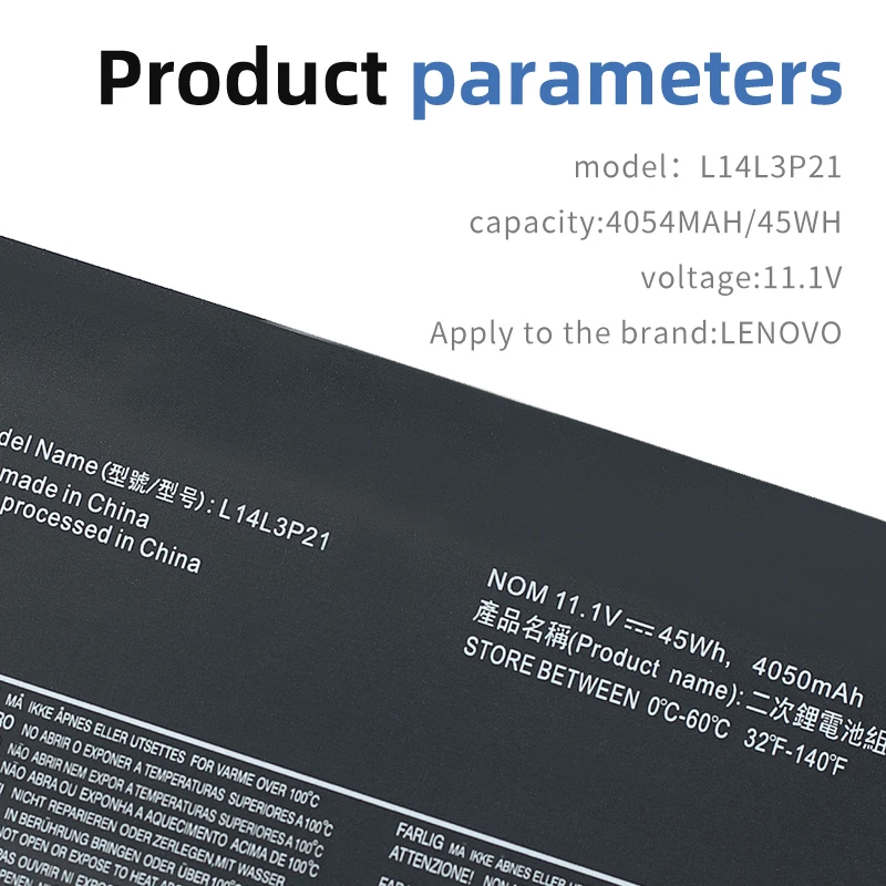 SUOZHAN L14L3P21 L14M3P21 Laptop Battery For Lenovo Flex 3-1470 1580 5B10G78611 Edge 2-1580 Yoga 500 14ISK L14M3P21 11.1V 45WH