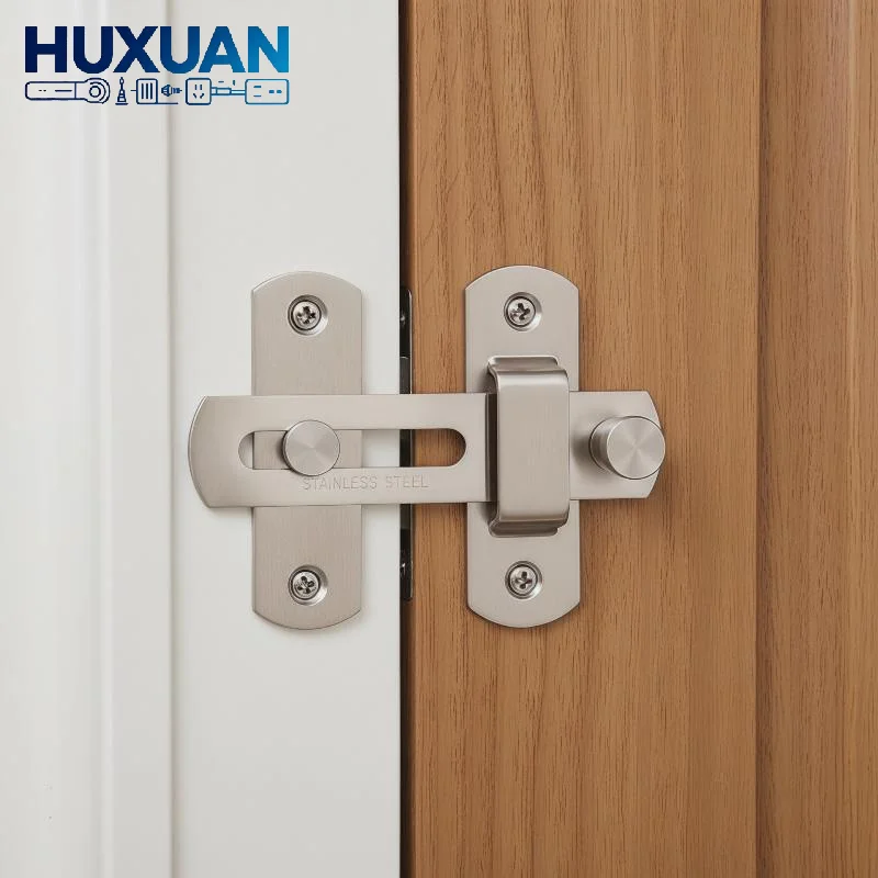 Anti Theft Thick Stainless Steel Door Latch Lock Durable Rust Resistant Easy Install Lock for Bathroom Cabinet Home Doors