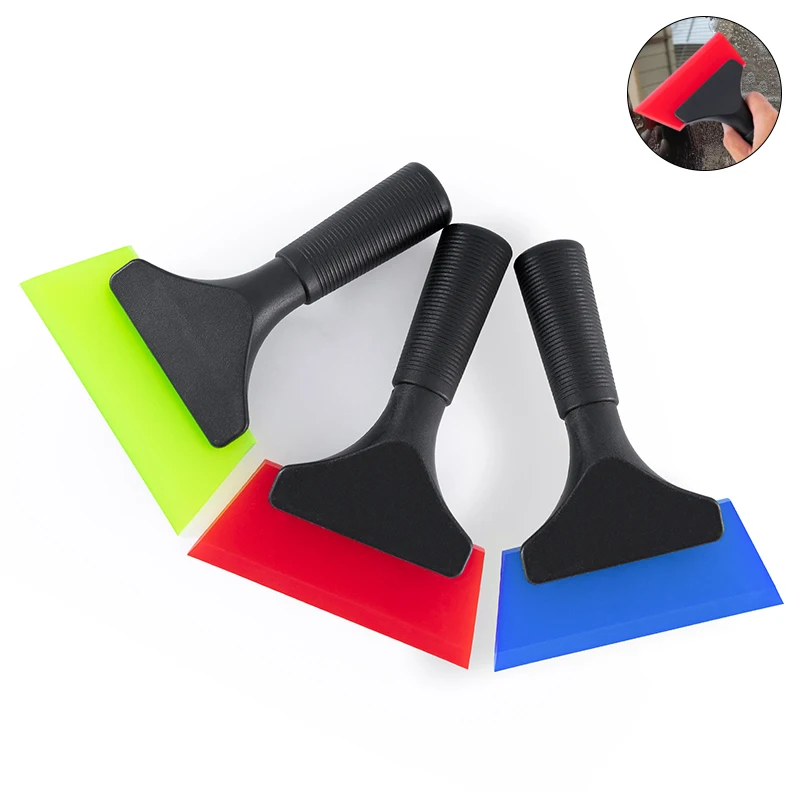 Water Scraper With Plastic Handle Clean Scraper Shovel Window Tint Squeegee Water Blade Wiper Glass Handy Car Wash Cleaner Tool