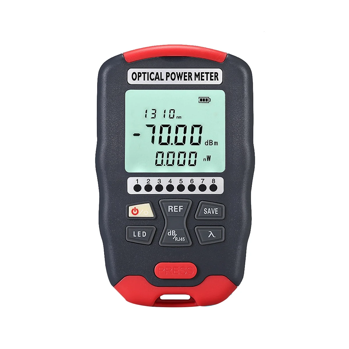 Optical Fiber Power Meter Fiber Visual Fault Locator 10 Wavelengths Sensitive Chip Accurate Measurement for Wiring D7