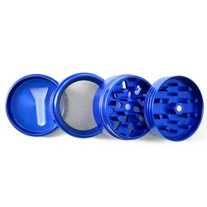 Aluminium-Kräuter-Tabakschleife, Metalltabakrohr, Tabakrohre, Kräutermühlen, Schneidrohrzubehör, 40 mm, 4 -schichtige 10 Hauptverkäufe Marihuana DeChaver - №8