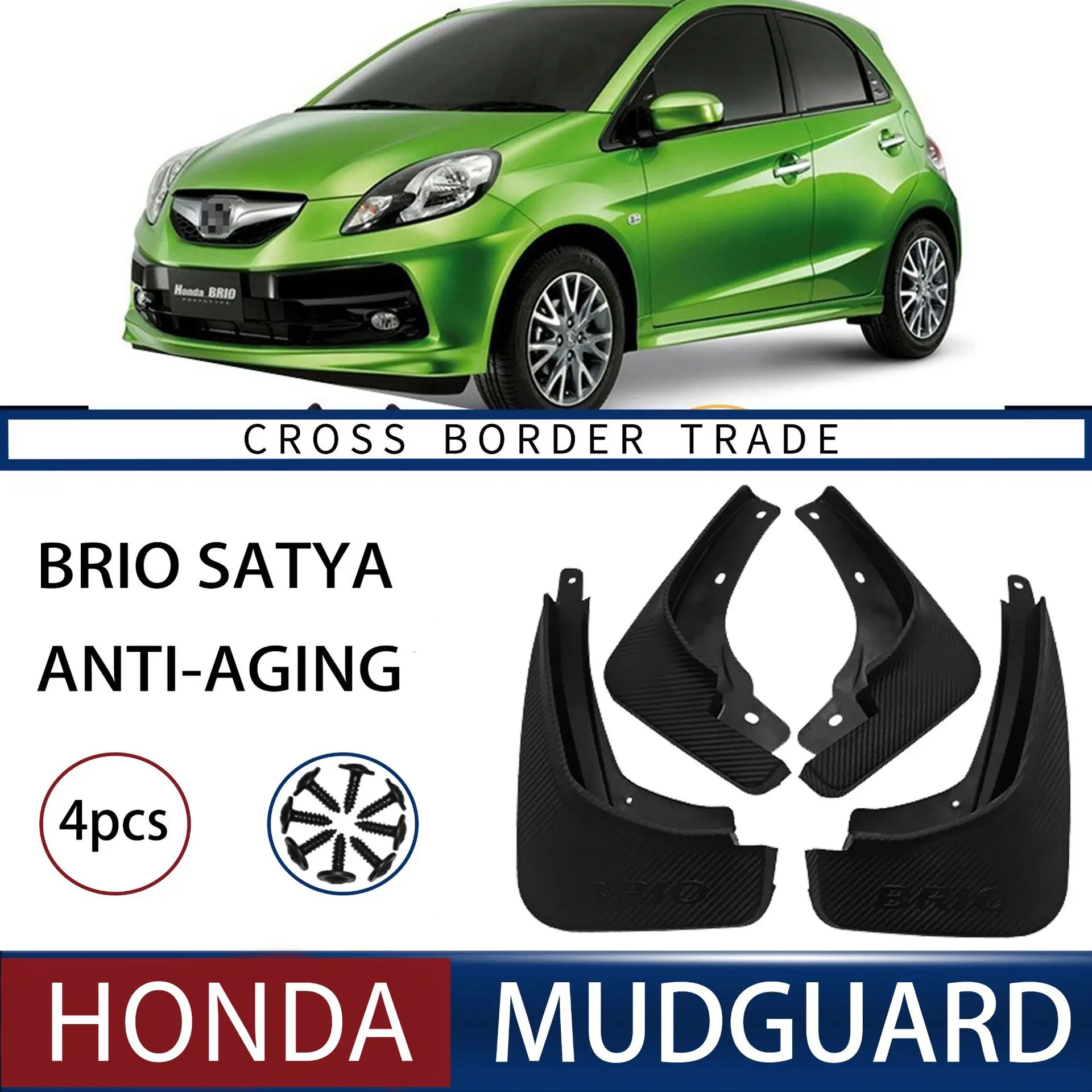 

FOR Honda Brio Satya 2018 Car Molded Mud Flaps Splash Guards Mudguards Front Rear Styling Front Rear Car Accessories