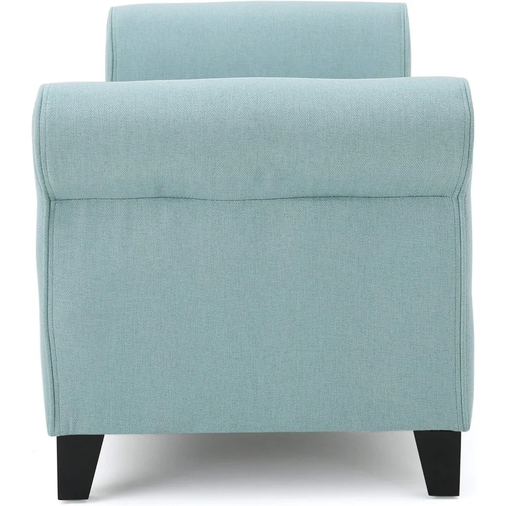 Dobrável Escritório Footrest Chair, Recipiente Alto Pufe, Cadeira Azul Luz, Poltrona Porta, 19,75 "Deep x 50,00 Polegadas Largas X 19,50 Polegadas Alta