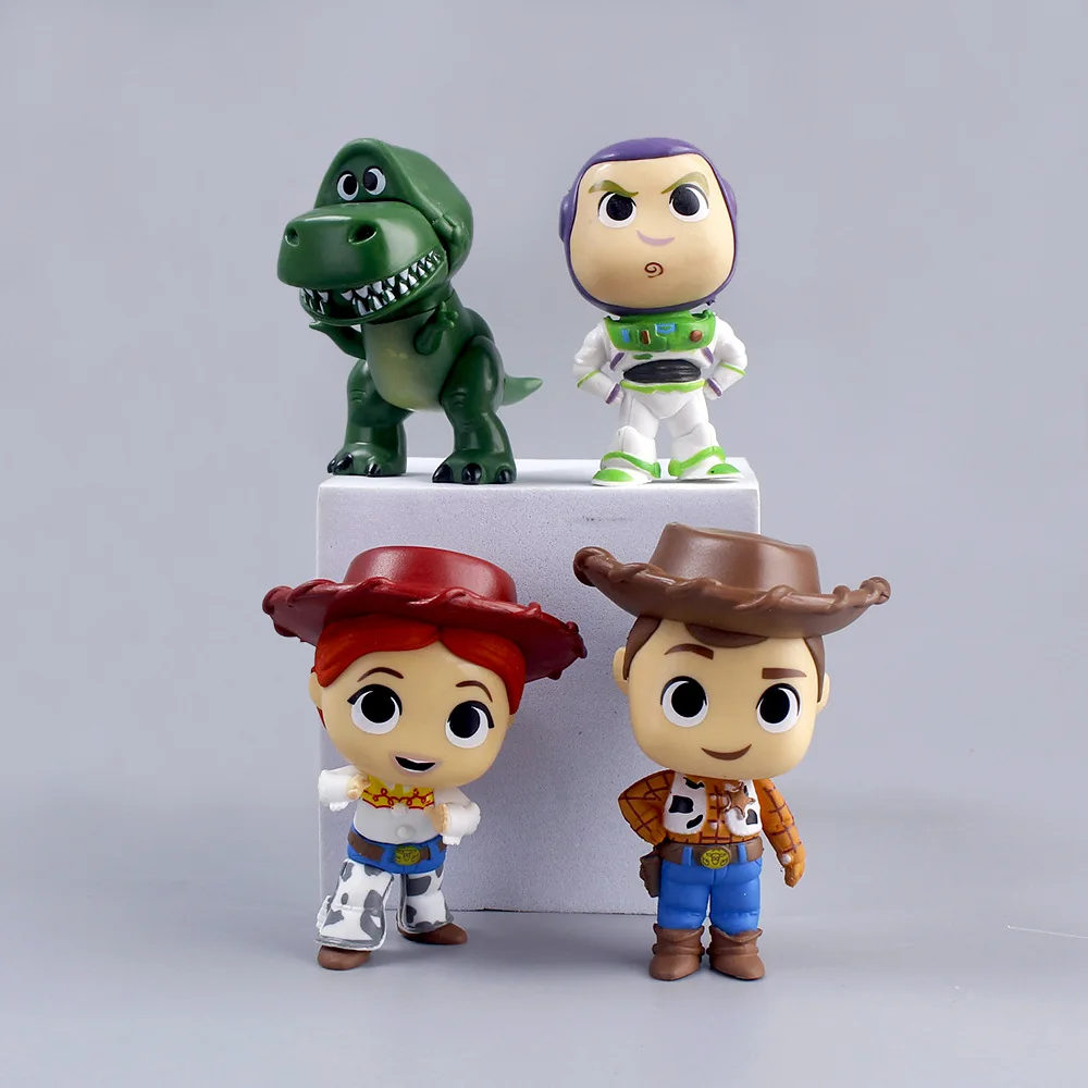 2024 Toy Story 7 szt. Zabawki figurki akcji Woody Jessie Buzz Lightyear Forky świnia miś Figura zestaw modeli lalka figurka prezenty dla dzieci