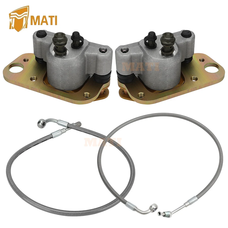 

MATI Front Brake Calipers & Hose Lines for 2005-2009 Polaris Scrambler 500 Trail Blazer 250 330 Trail Boss 330 1910868 1910869