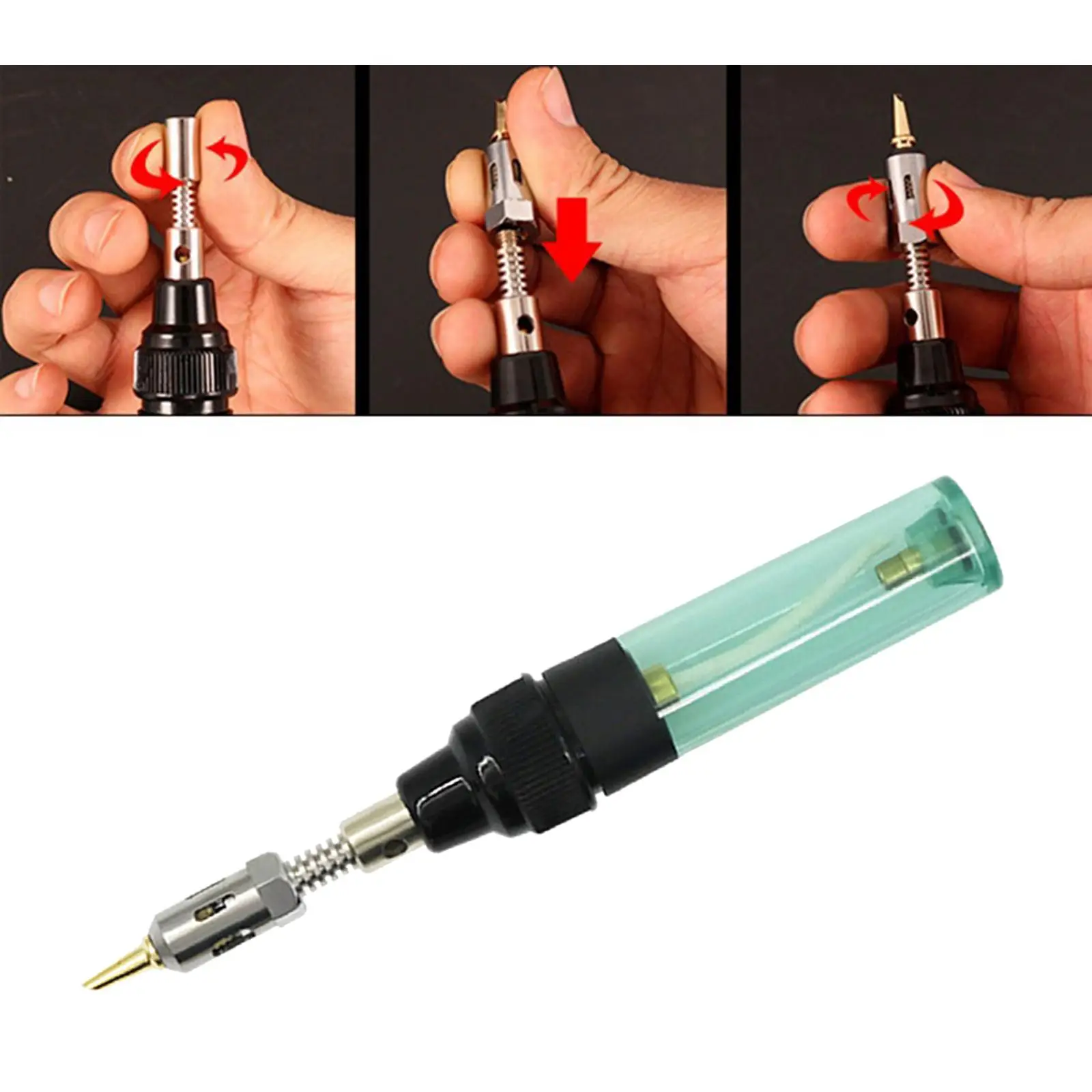 Cordless Soldering Iron Portable Gas Welding Pen Kit with Adjustable Flame for Electrical Circuit Board and Copper Repair