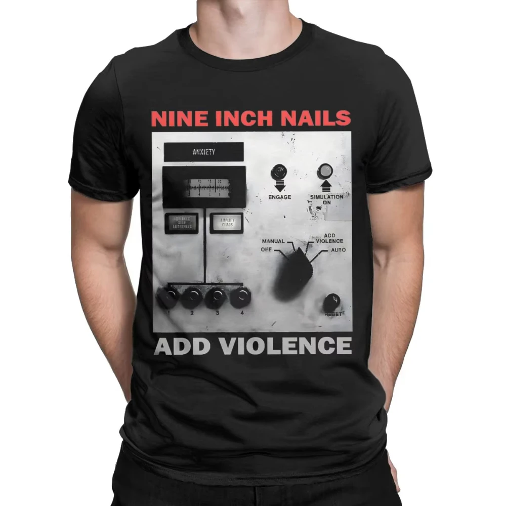 Custom Nine Inch Nails NIN Men's And Women's Printed T Shirts Crazy Tees Short Sleeve Crewneck Male T-Shirts Pure Cotton Summer