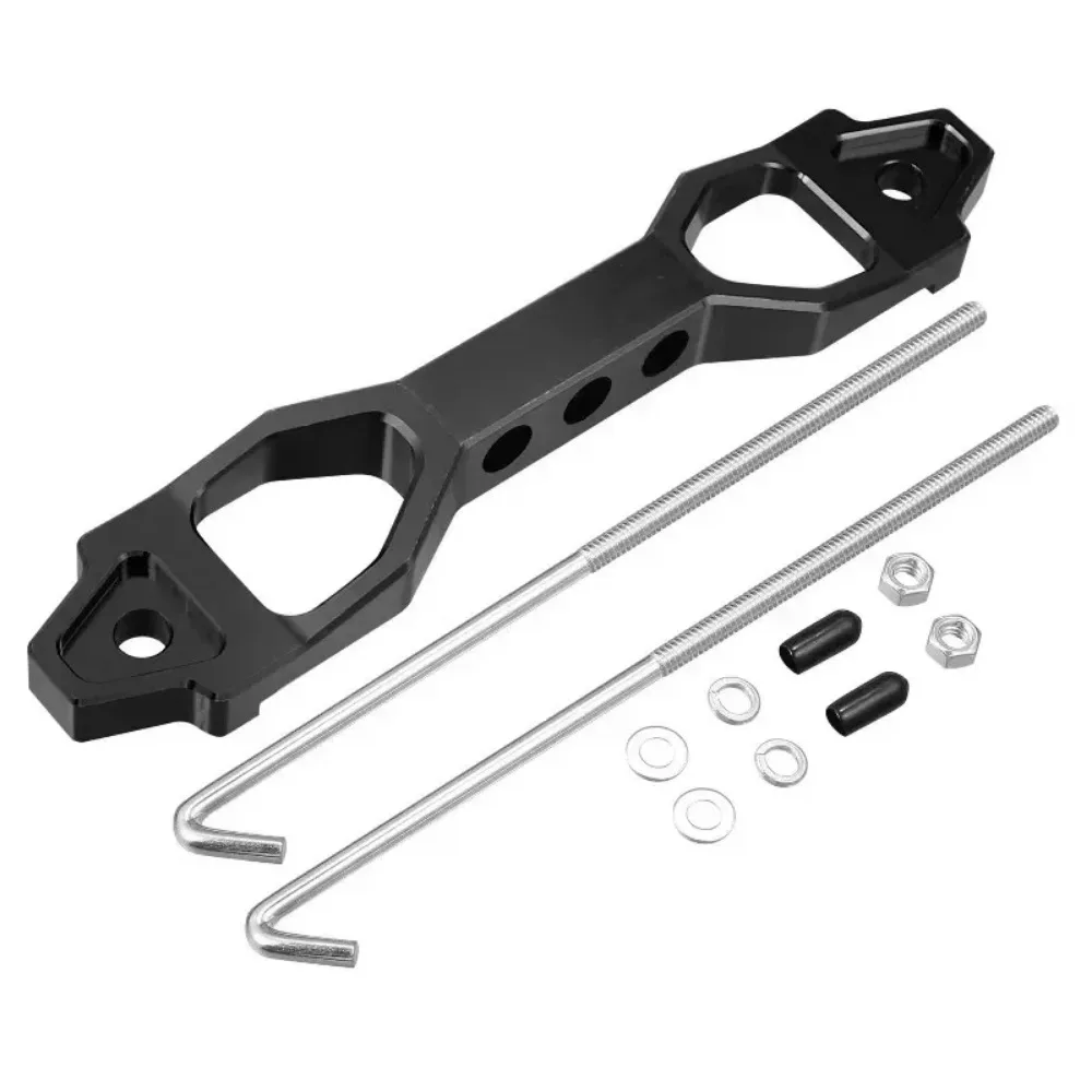 Universal New Car Battery Fasten Bracket Holder for Aluminum Alloy Battery Tie Down Brace with Logo 6 Color