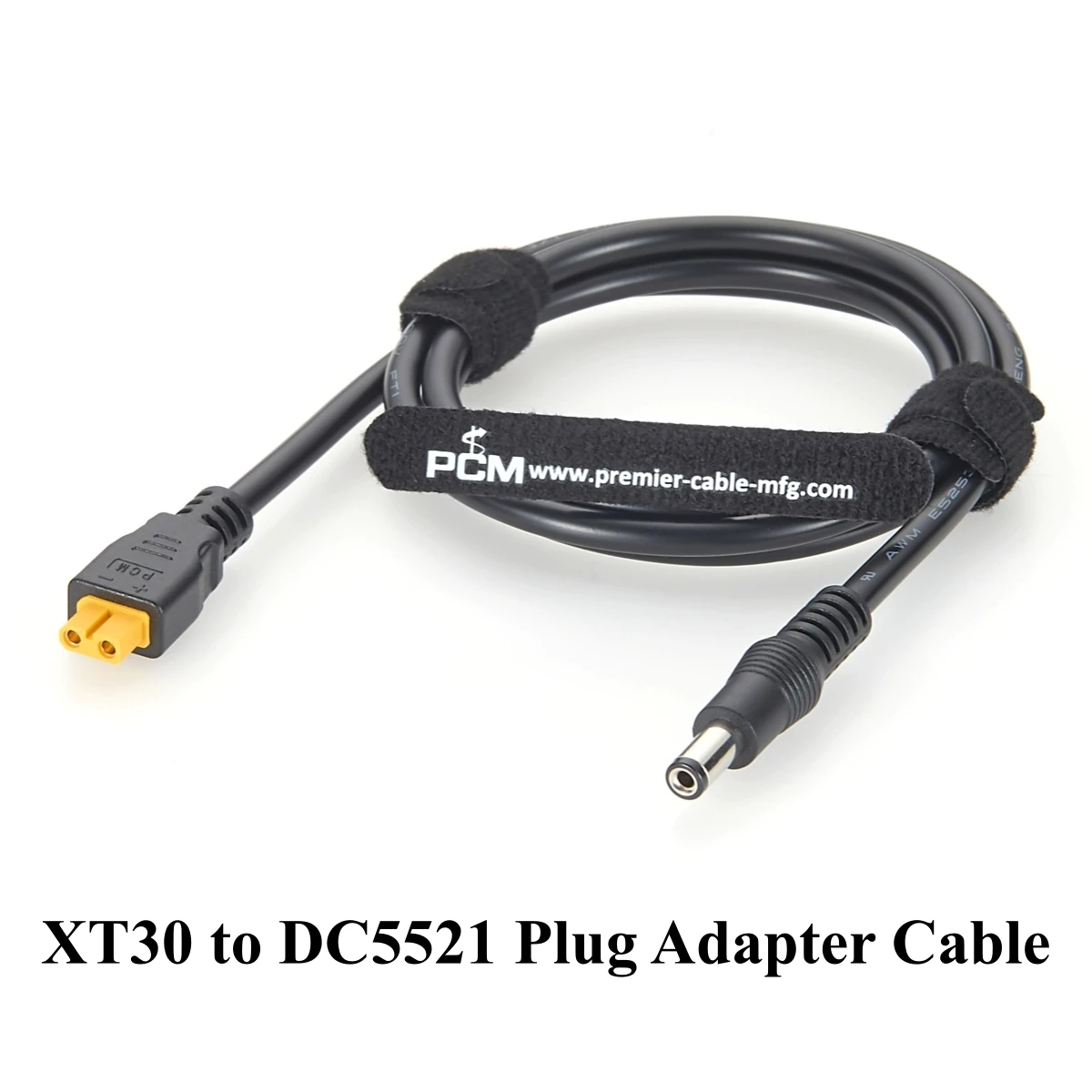 XT30 Female to DC 5.5x2.1mm Male Power Cable 18AWG XT30 to DC5521 Barrel Adapter Cable for RC Battery, FPV Drone, LED Light Stri