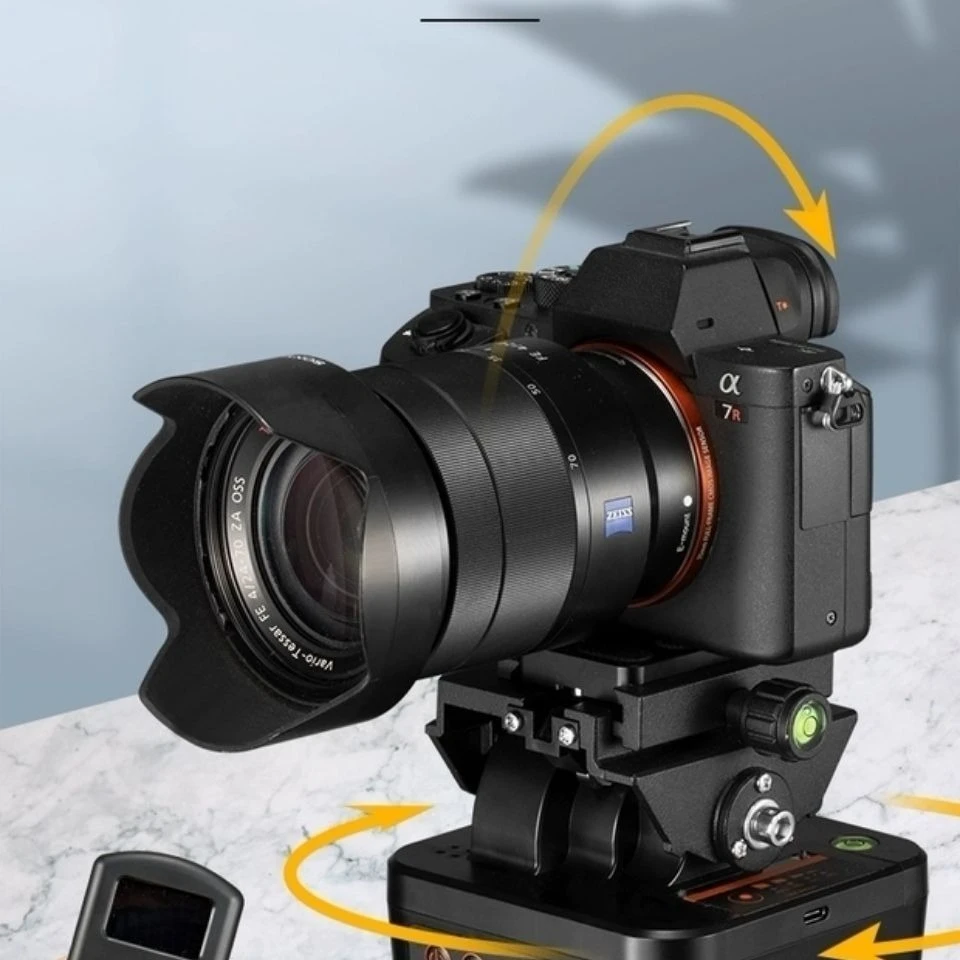 Panoramic electric pan-tilt remote control, DSLR camera live streaming, mobile phone camera live streaming