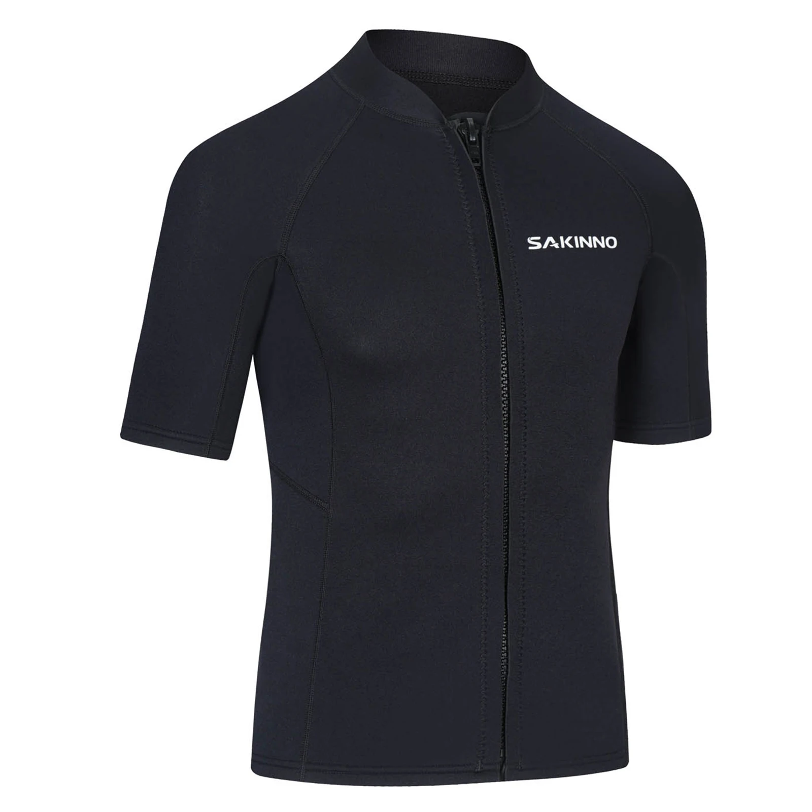 رجل بذلة أعلى 2 مللي متر النيوبرين ملابس الغوص سترة قصيرة الأكمام زمم بدلة غطس السباحة الغوص الغوص بدلة ركوب الأمواج