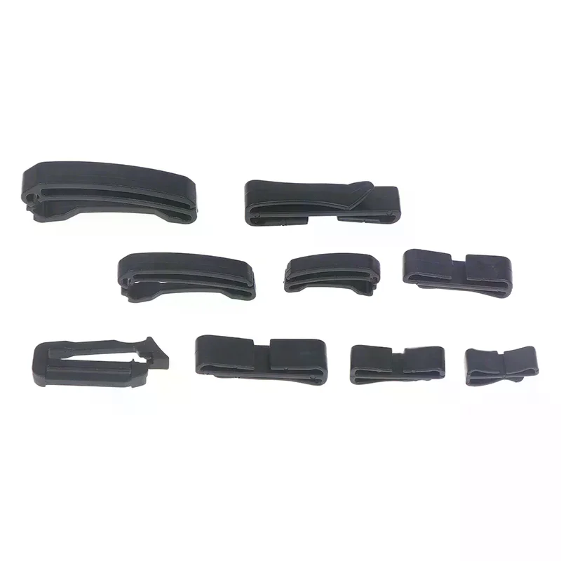 10 قطعة/الحزمة 20-50 مللي متر سريعة زلة حارس مشبك نهاية كليب المنزلق الأسود ل مولي التكتيكية على ظهره ضبط حزام حزام