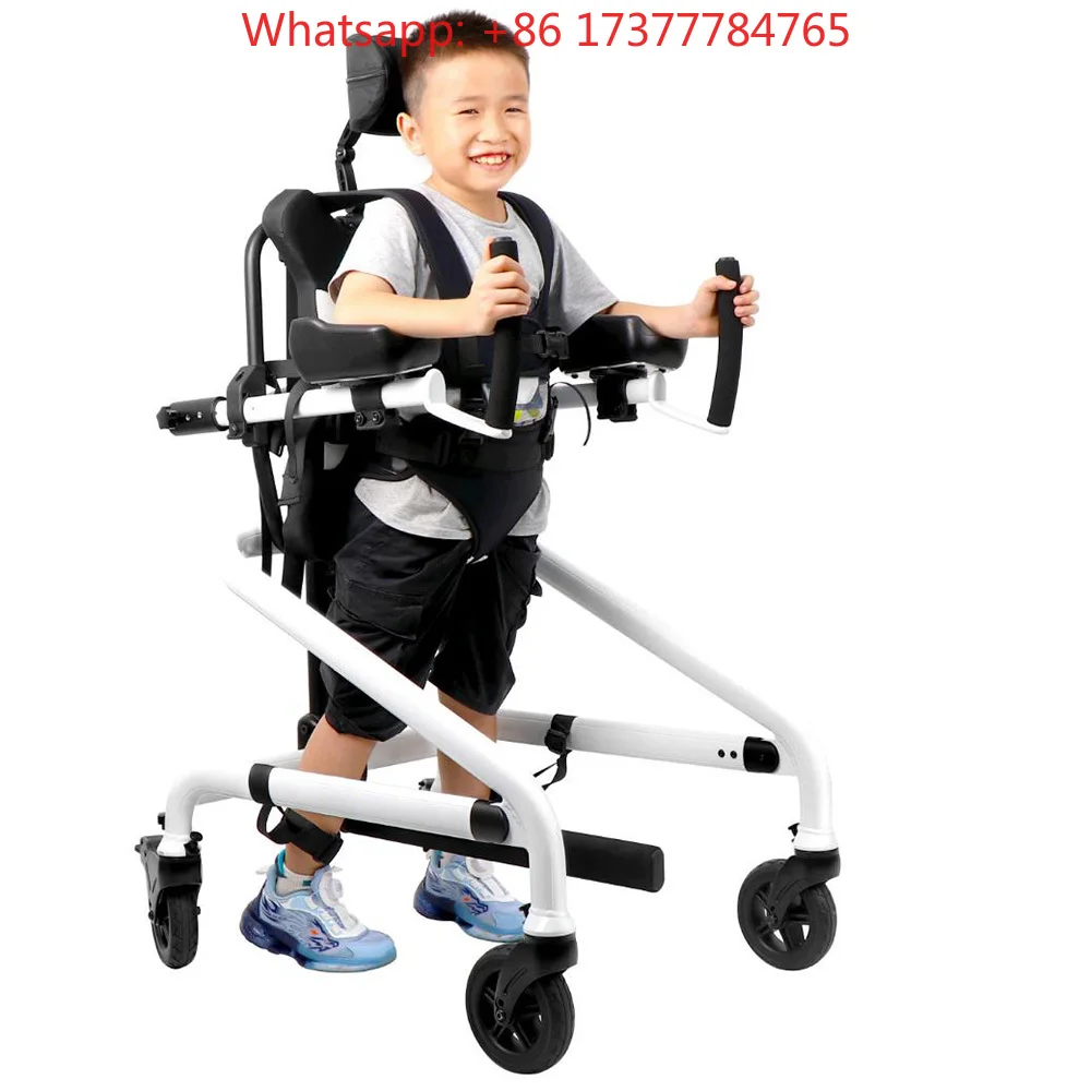 GT01 Adjustable Height Armrest Width Pediatric Cerebral Palsy Gait Trainer Walker Pacer for 3-16 Years Special Needs Child