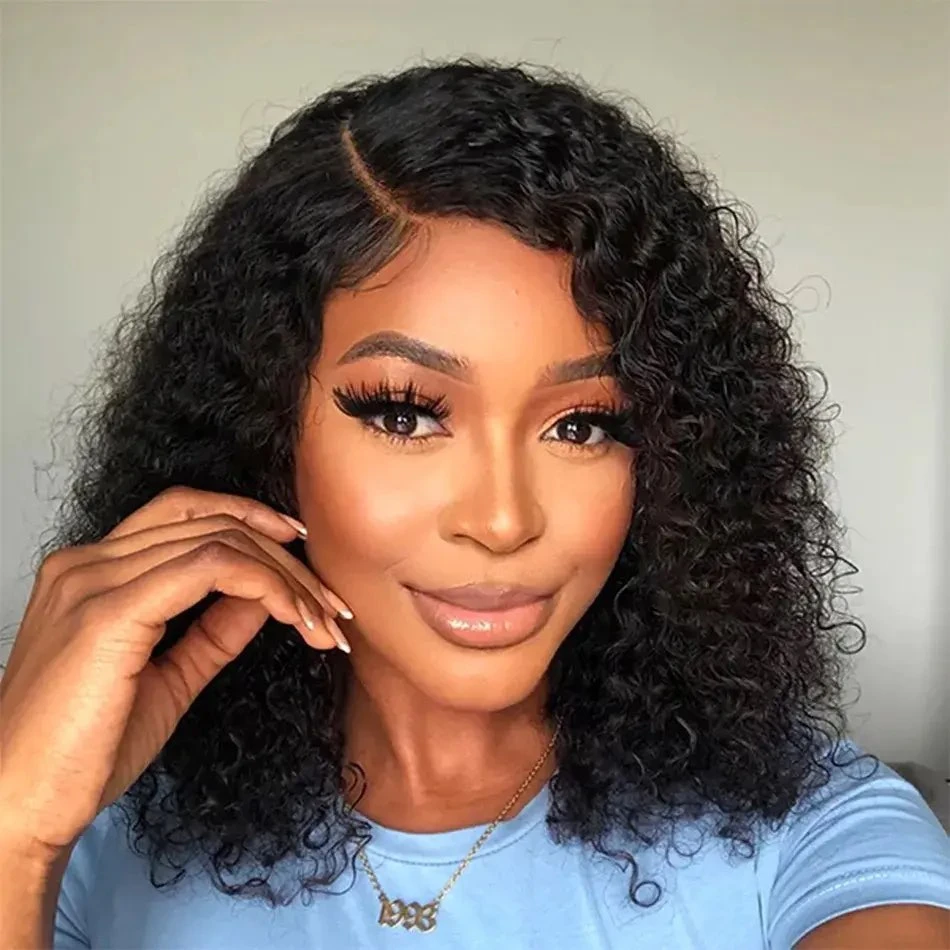 

Tracy Hair Bob Glueless Wig Human Hair Ready To Wear Short Bob Human Hair Wigs 4x4 Closure Human Hair Wig Water Wave Wig