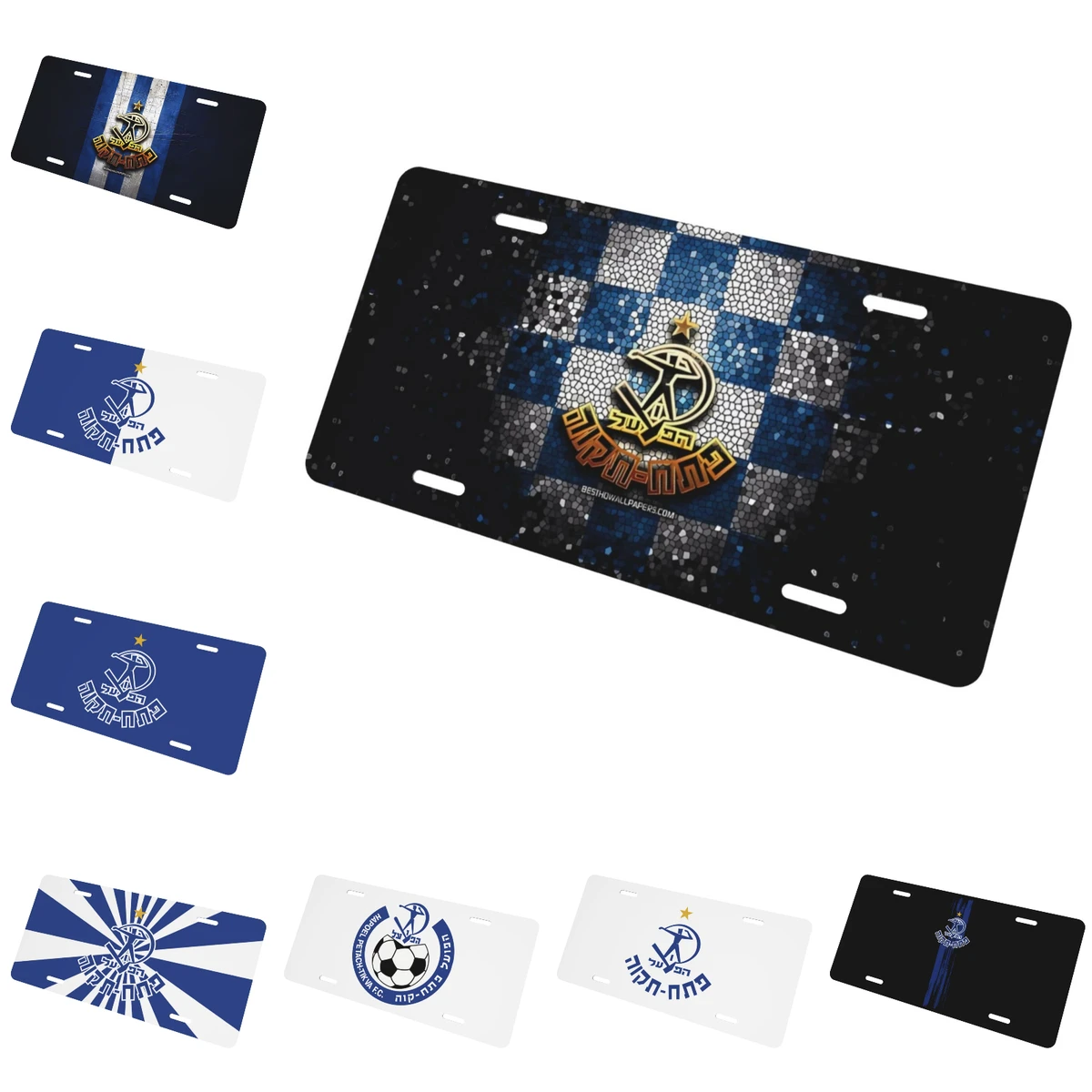 

Hapoel Petah Tikva License Plates Decoration Signs Metal Automotive Sign Car Front Auto Plate Tag Decor Stainless