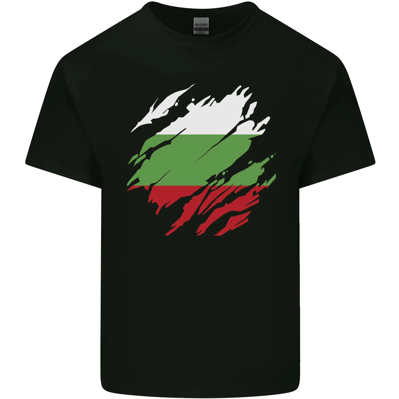 Torn Bulgaria Flag Bulgarian Day Football Kids T-Shirt Childrens