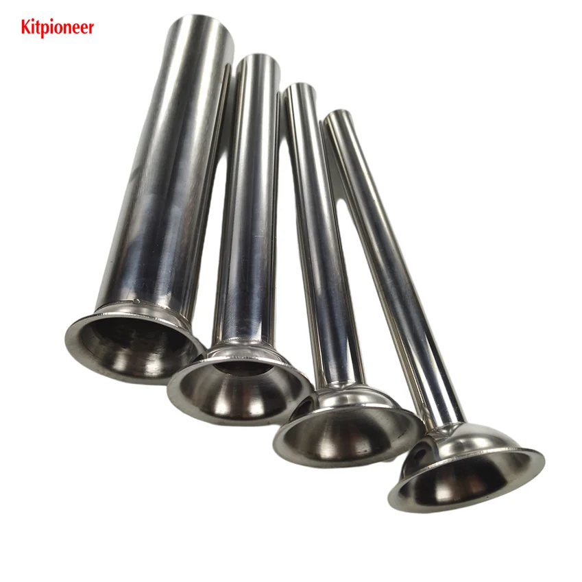 Embudo de acero inoxidable para embudo de salchichas, tubos de embudo gruesos para picadora de carne, 4 unids/set por juego