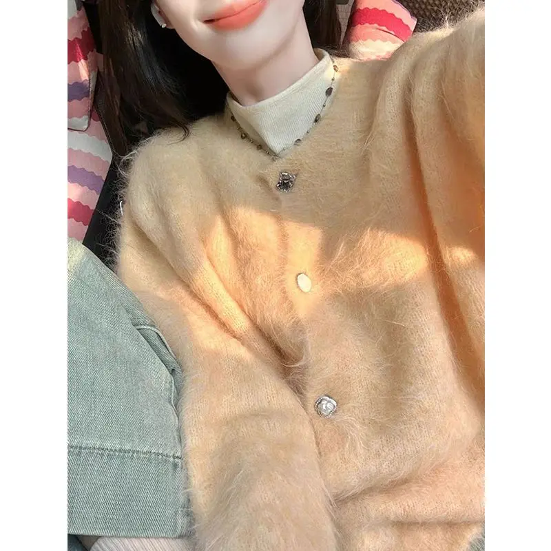 Sweater, Jumper, Cardigan Wanita Jepang Harajuku Merino Fair Isle Punk Santai Natal Liburan Meriah Musim Dingin Termal Manis