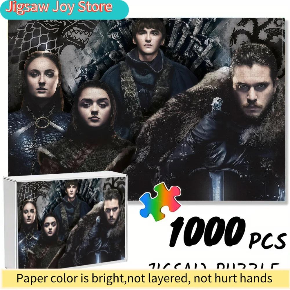 

Пазл Warner Bros. Seamless Jigsaw Puzzle Z10.13-21, дизайн персонажей из «Игры престолов», прочный утолщенный пазл для самостоятельной сборки, для взрослых, развивающий мозг.