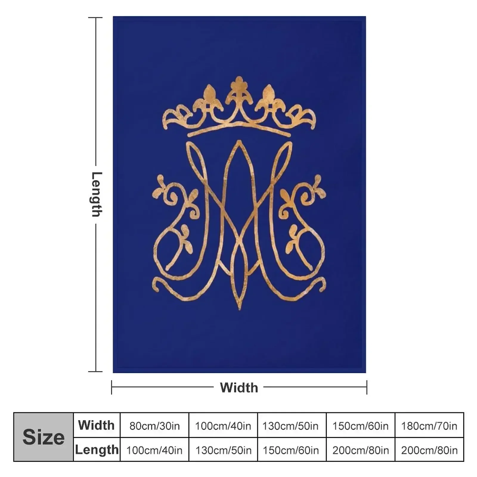 Ave Maria monogram Throw Blanket couch cozy soft plush fuzzy picnic outdoor blanket