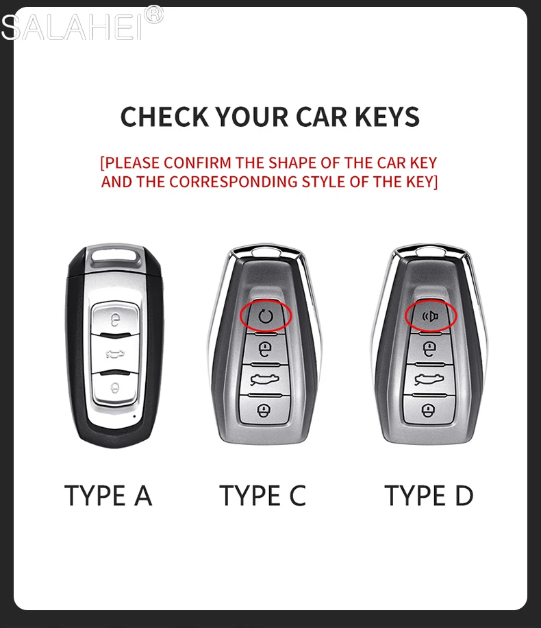 Car Remote Keychain Car Key Case Cover Shell Fob for Geely X50 X70 X6 Okavango Coolray Atlas Monjaro Tugella Emgrand GT S Proton