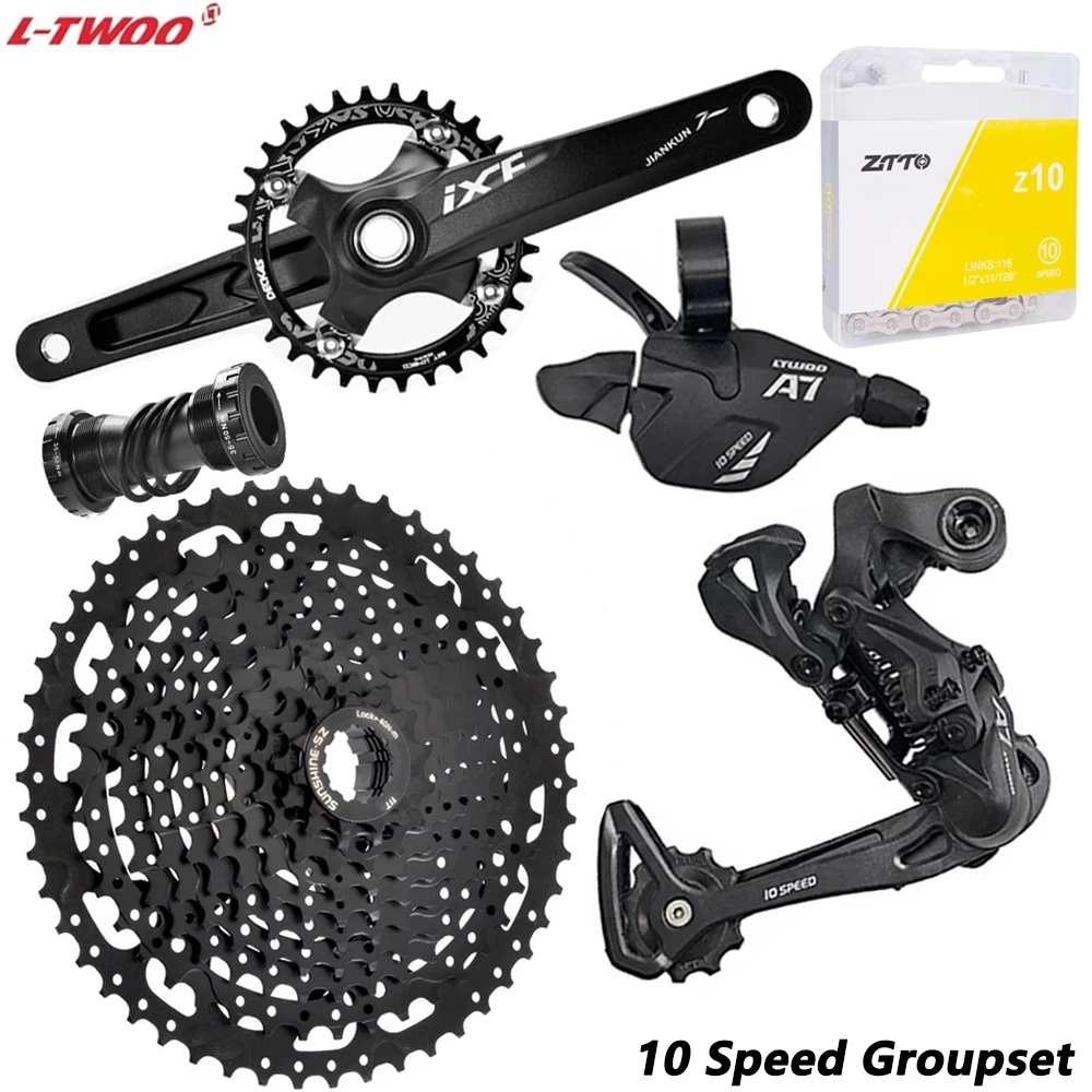 

LTWOO MTB 1x10 10 Speed groupset 10S Trigger Shifter Rear Derailleur 10V Chain Current Crankset 10s36T40T42T46T 50T Cassette