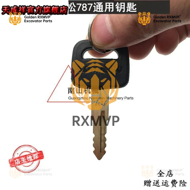 8 pcs #787 TR2611434 For Komatsu Heavy Equipment Excavators Black Handle Key