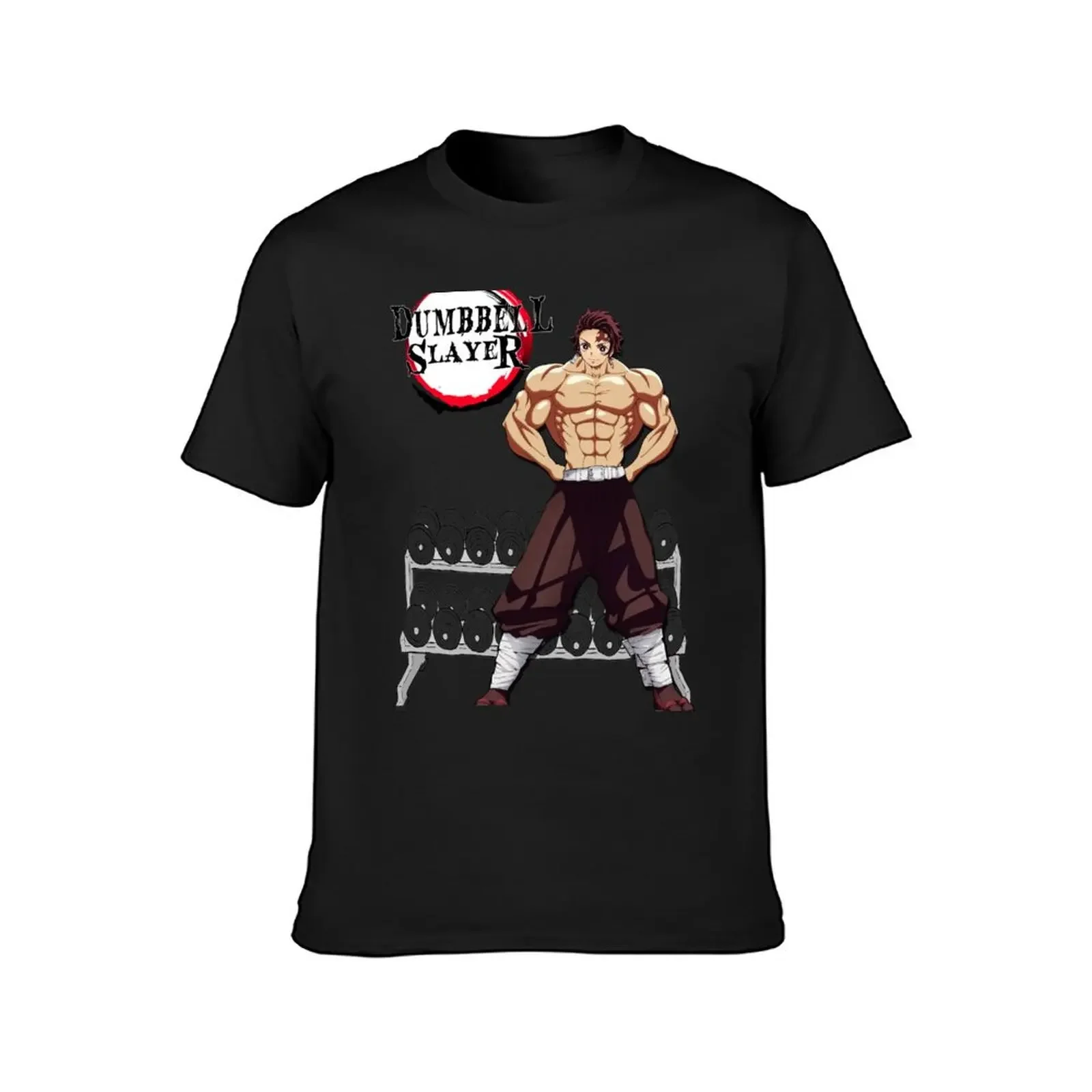 Dumbbell Slayer T-Shirt quick-drying cotton graphic tees men tshirt