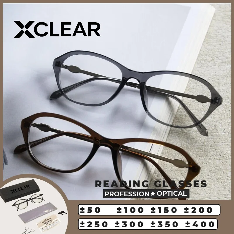 

Очки для чтения XCLEAR унисекс, круглые, с металлической оправой под черепаховый панцирь, ультралегкие, с защитой от синего света, для узкого лица, удобные для повседневного ношения