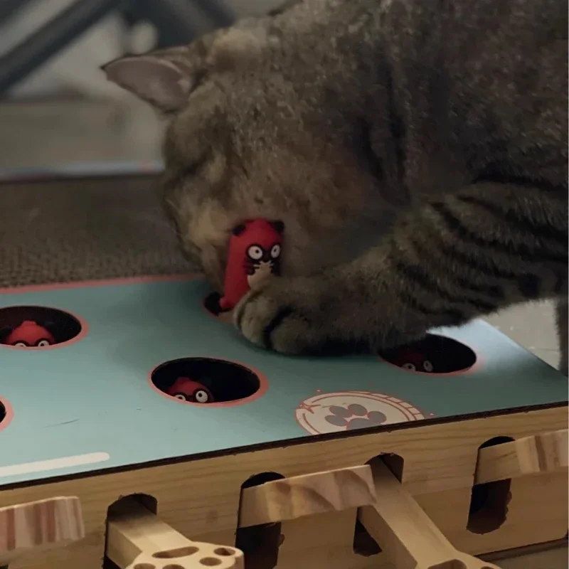 

Cat Scratching Board & Whack-a-Mole Toy - Interactive Multifunctional, Ideal for Grinding Claw & Play Rest 91