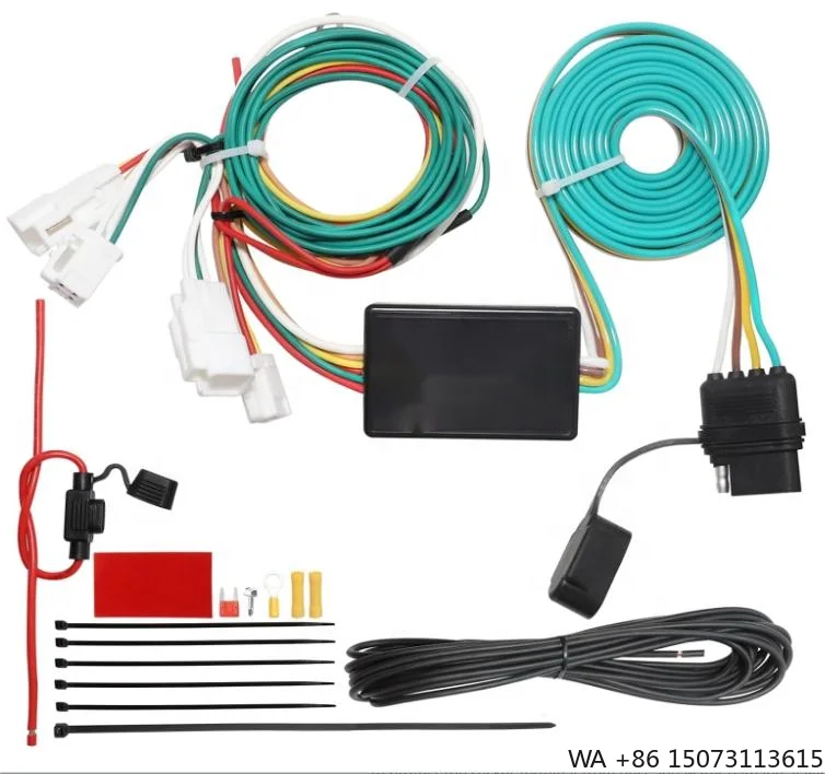 4-Pin Trailer Wiring Harness for RAV4 2019-2024 Plug-in 4-Way Flat Connector