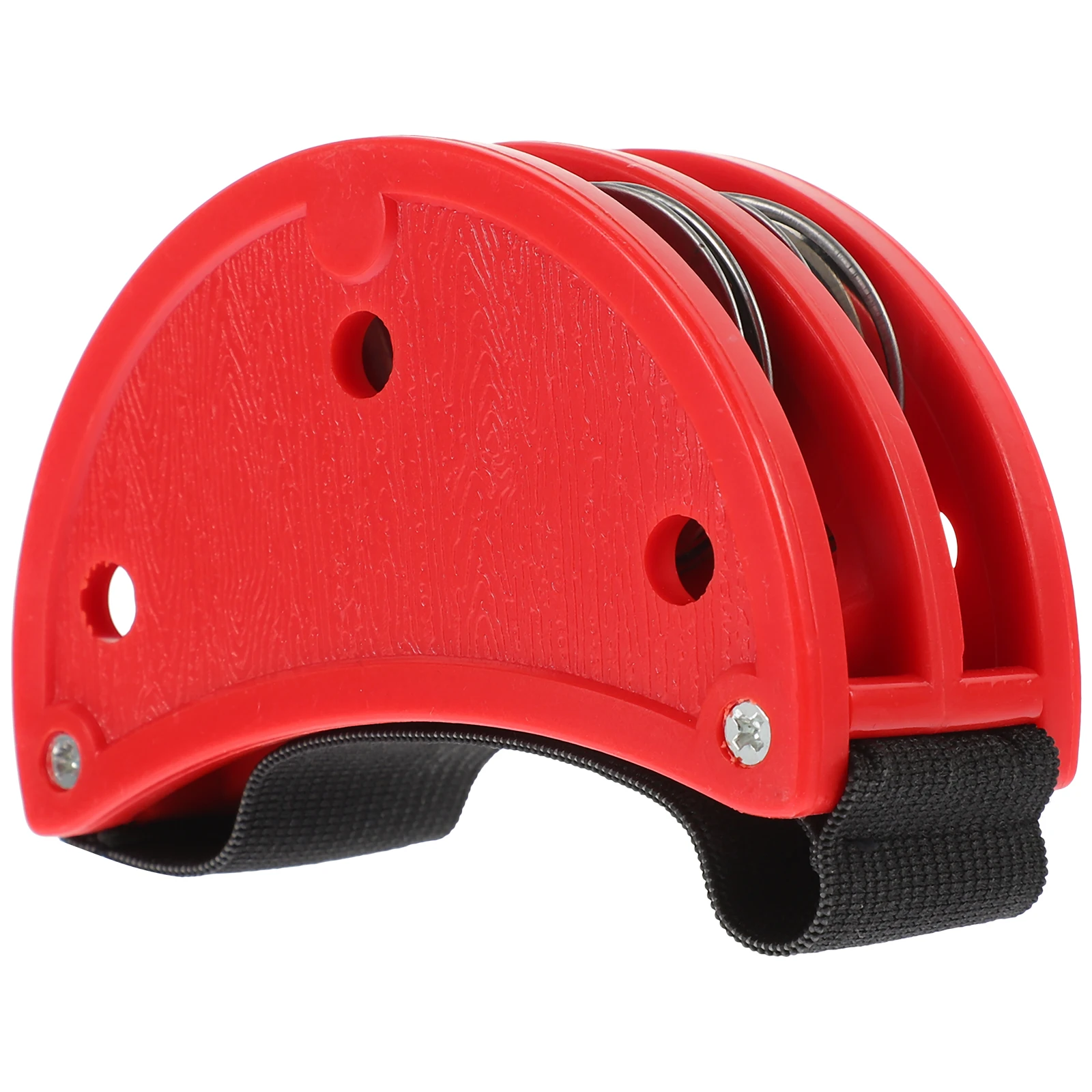 

Pedal Bell Drum 1Pc Double Row Metal Jingles Red Durable Material Accompany Portable Performance Practice Recording