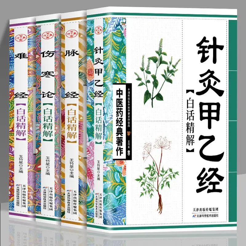 

A complete set of 4 volumes of classic Chinese medicine and health preservation books in vernacular Chinese