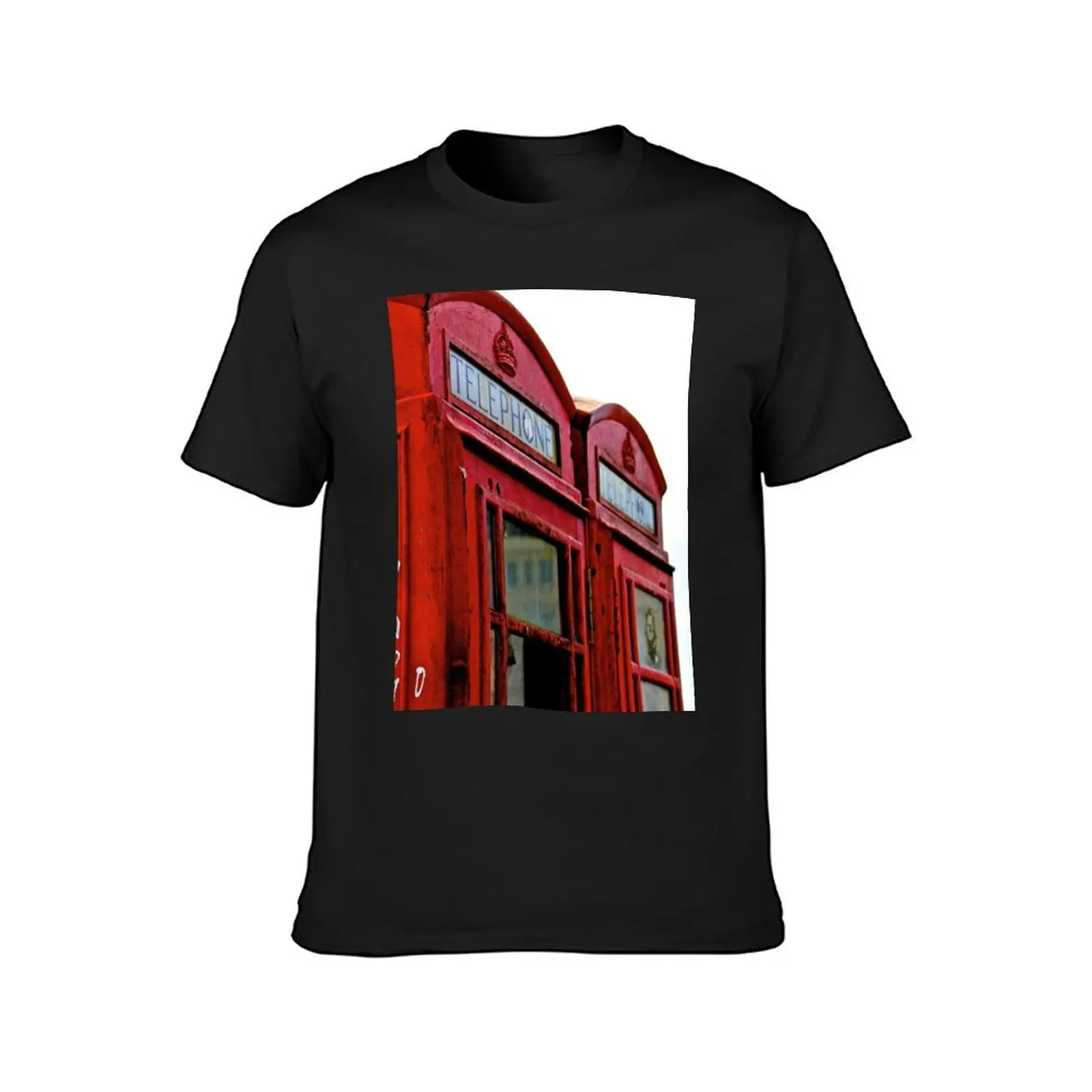 Iconic British phonebooth T-Shirt cute tops korean fashion mens graphic t-shirts hip hop