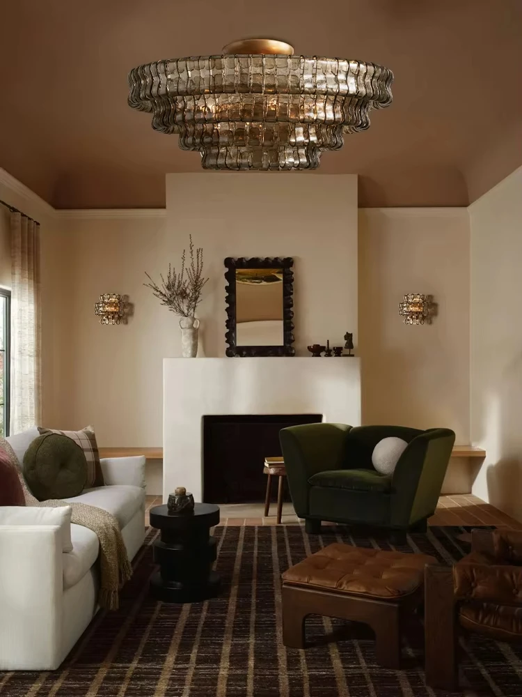 

Home Deco Murano Design 2-5 Layer Dimmable LED Chandelier Lamparas De Techo 2025 Ceiling Lamp For Foyer Dinning Room