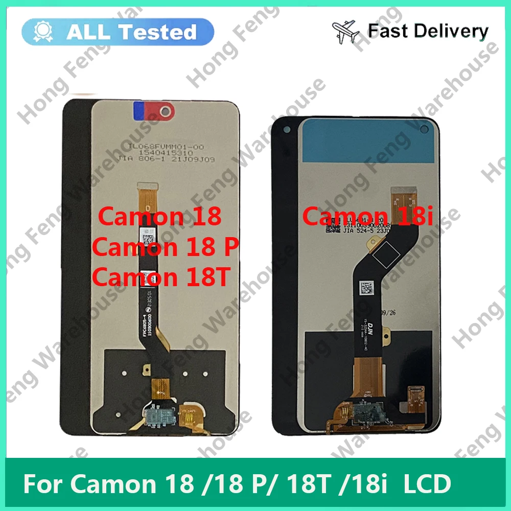 For Tecno Camon18 18 P 18T CH7 CH7n CH6n LCD Display Touch Screen Digitizer For Camon 18 Premier CH9 Camon 18i CG6 LCD Sensor