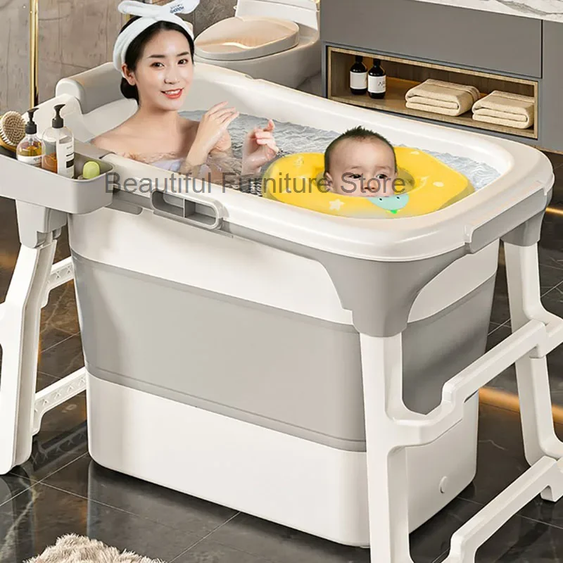 Folding Hot Bathtub Adults Portable Salon Ice Bucket Bathtub Bidet Spa Home Vasca Da Bagno Pieghevole Home Garden Products