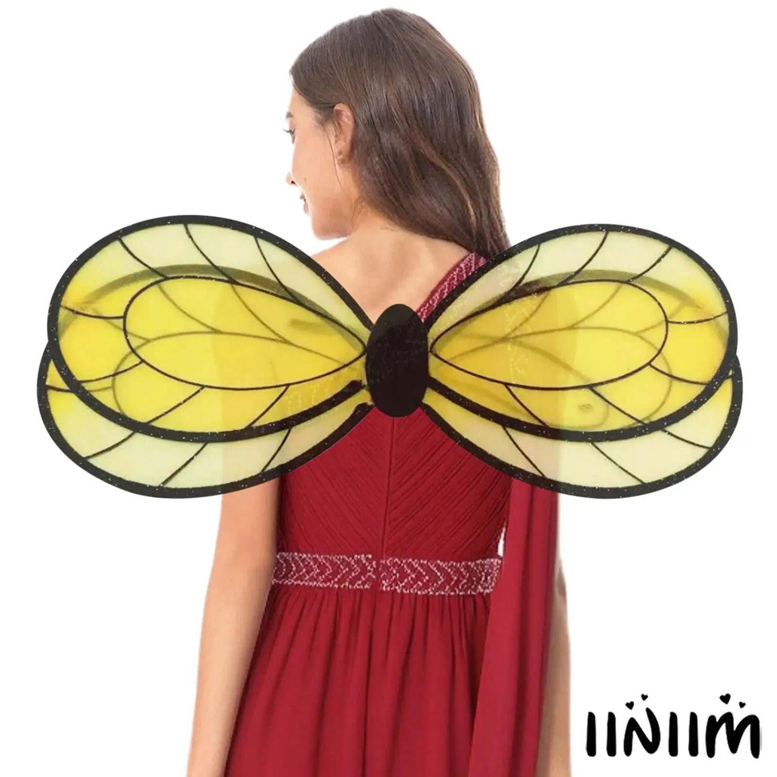Bijenkostuum Vleugels Schattig Hommel Vluchtaccessoire voor Halloweenfeest Stage Performance Kinderen Volwassenen Unisex Aankleden