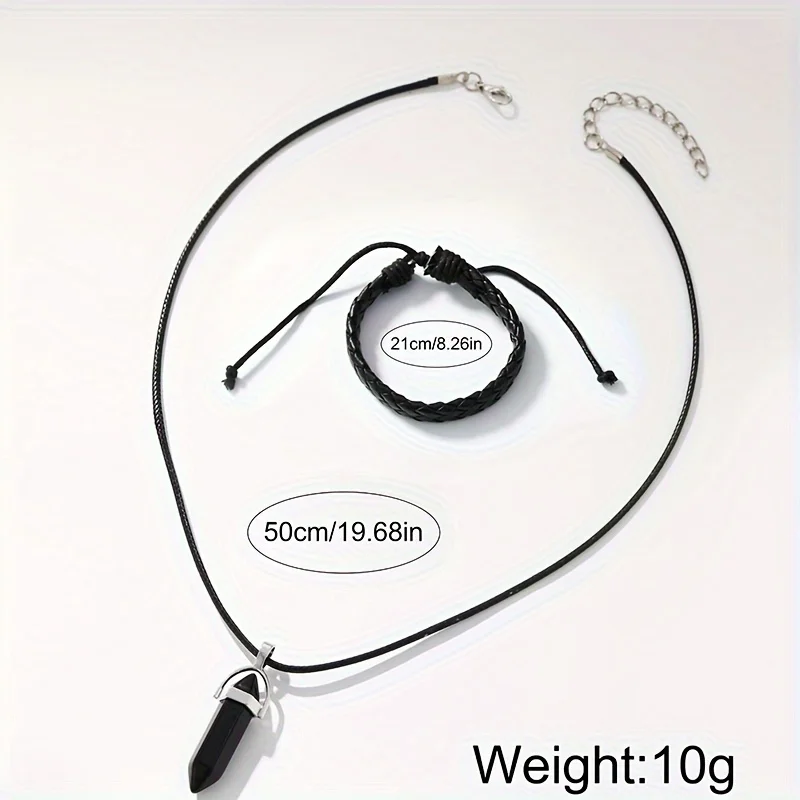 3 sztuk/zestaw męski biznesowy zegarek kwarcowy analogowy zegarek na rękę ze skóry PU i zestaw biżuterii, prezenty na dzień ojca dla niego