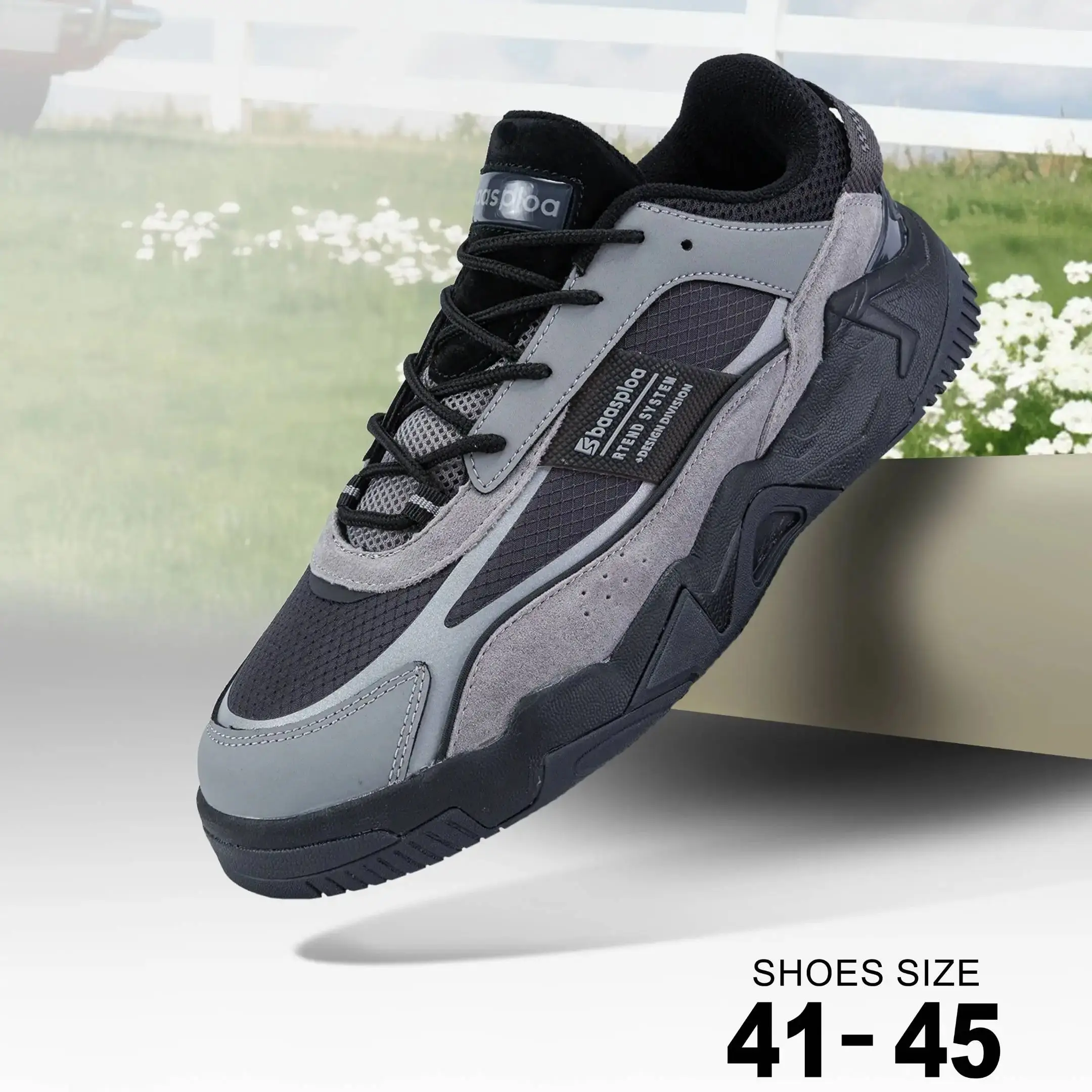 

Мужские прогулочные кроссовки Baasploa, новая модная кожаная водонепроницаемая удобная обувь, мужские повседневные нескользящие износостойкие кроссовки Tenis Sh