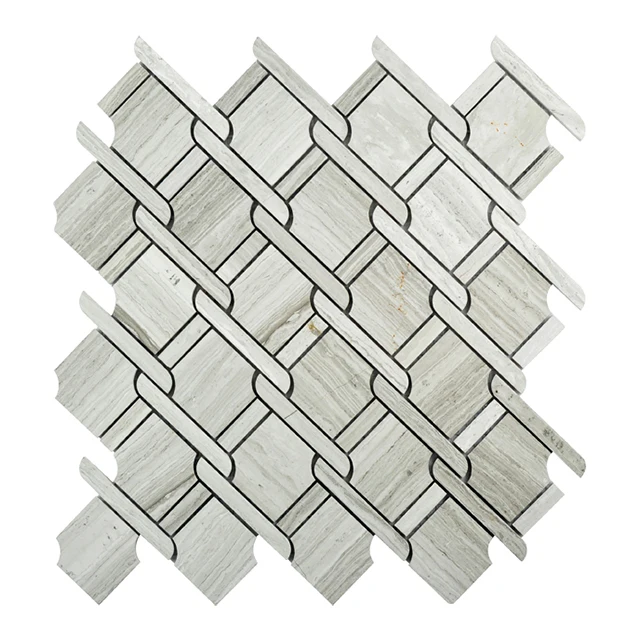 

Art Decorative Stone Irregular Carrara White Marble Mosaic Tiles for Luxury Villas Pool Patio Bathroom Decor