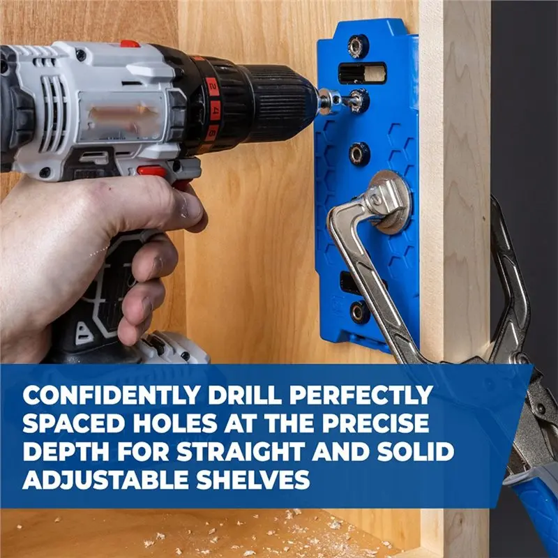 Woodworking shelf pin puncher, shelf panel pin hole locator  For Accurate Drilling Shelf Pin Jig Tool- ABS Material
