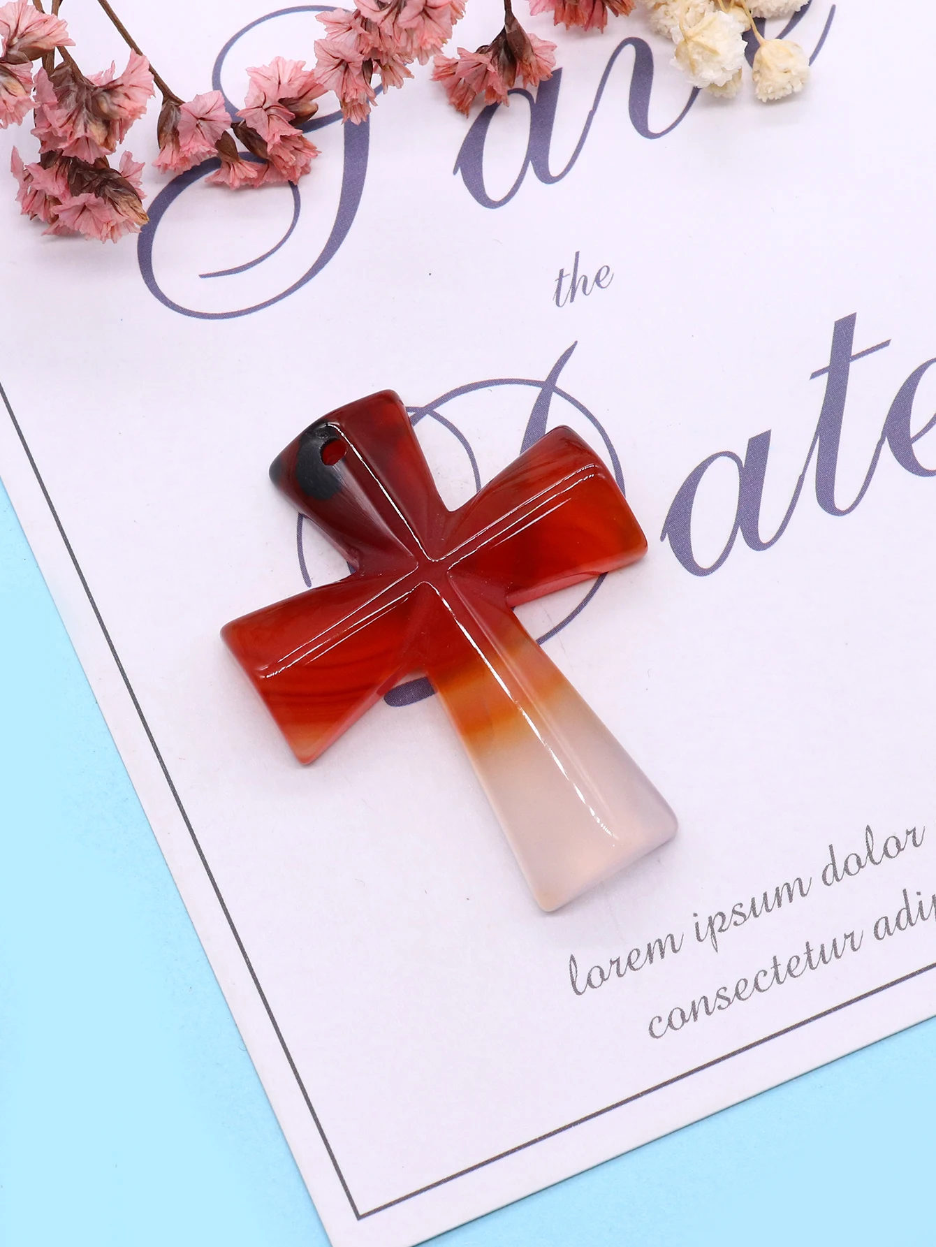 الكلاسيكية عبر على شكل الحجر الطبيعي ثقب واحد قلادة مصقول الأوجه الملكيت حجر عين النمر اليدوية قلادة المواد 1 قطعة