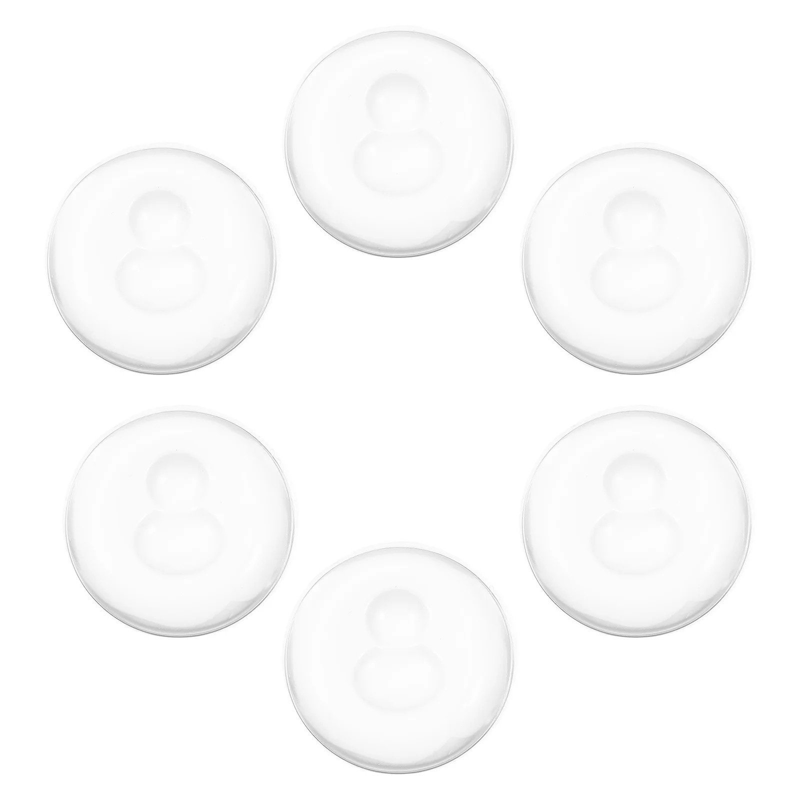 

6pcs Silicone Doorknob Wall Protector Transparent Round Anti-Collision Shield For Home Bathroom Kitchen Door Handle