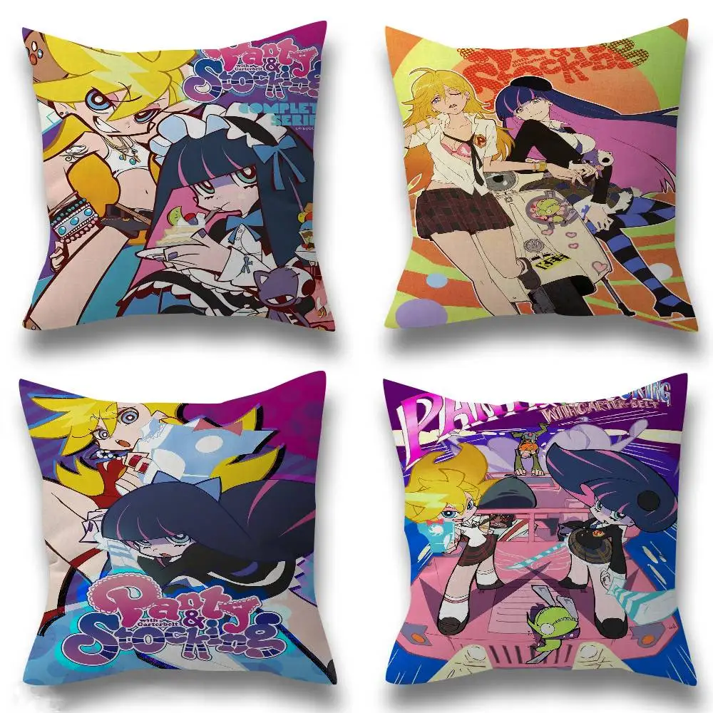 

Anime Panty And Stocking With Garterbelt Stitch Lucky Dragon Pillow Cover Sofa Cushion Cover Home Room Decoration Children Gift