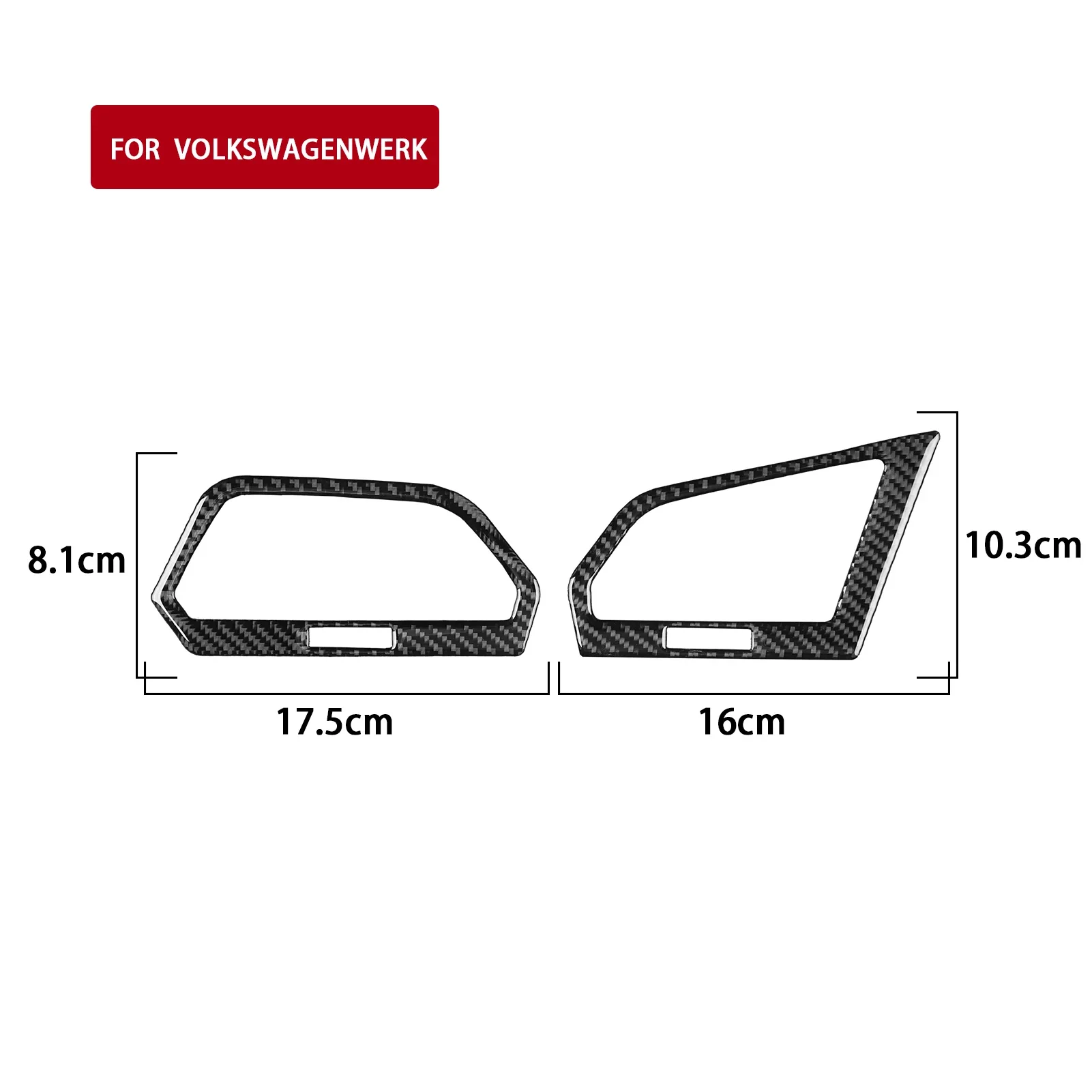 Car Accessories Carbon Fiber Sides AC Air Conditioner Vent Cover Trim Sticker Modification For Volkswagen Tiguan L 2019—2021 - view 2