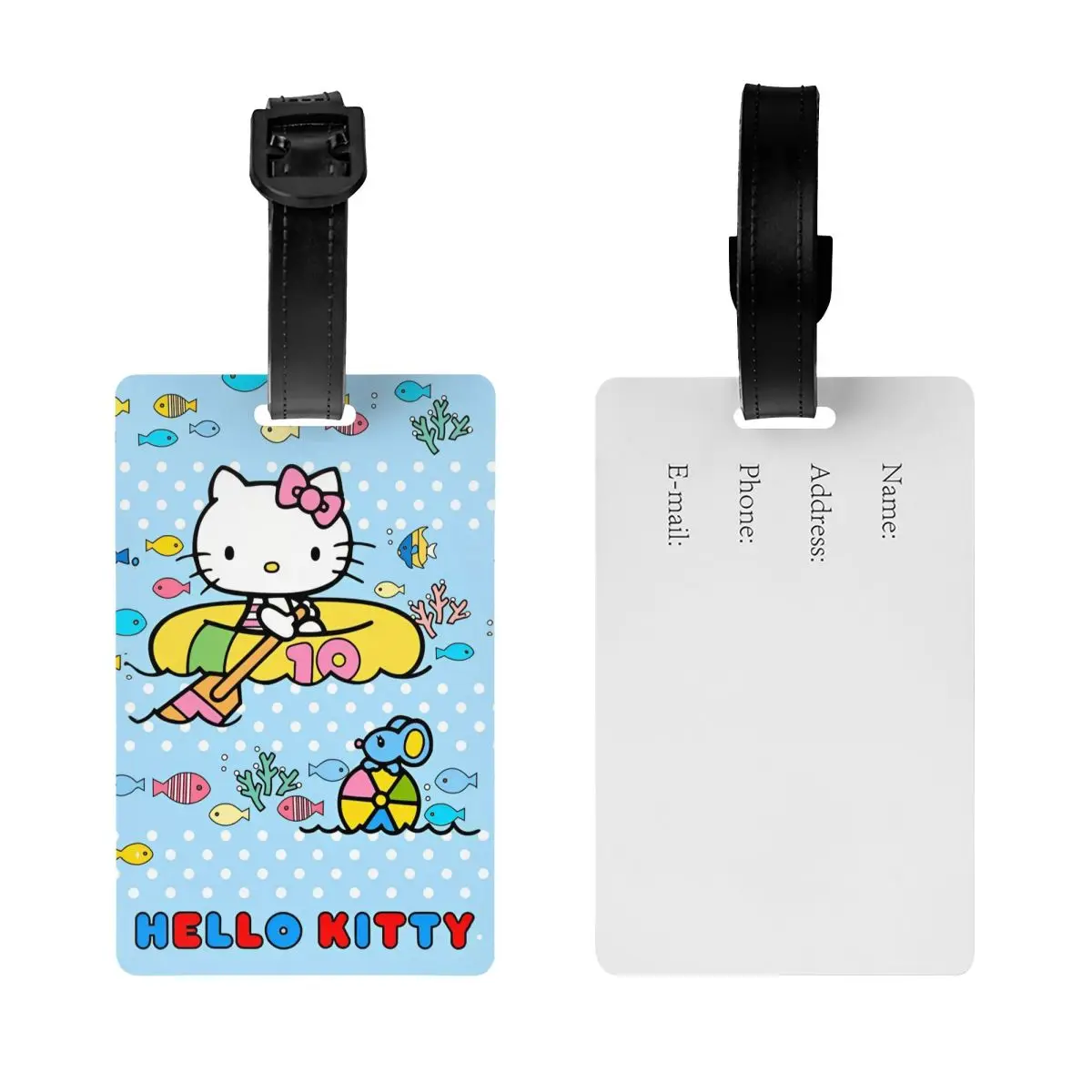 Cartoon Cute Hello Kitty Luggage Tags Travel Accessories HelloKitty Portable Label Holder Baggage Tag ID Address Aircraft Tag