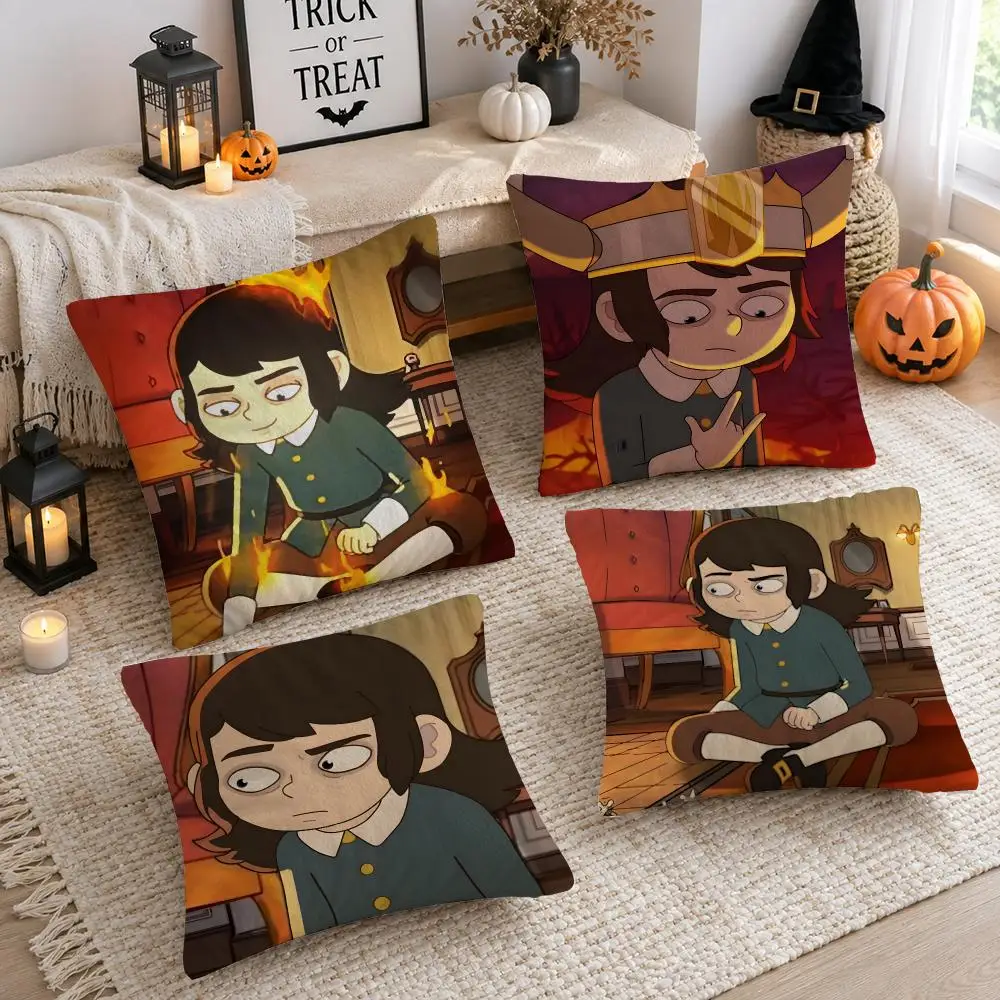Abaddon H-haunted Hotel Cushion Cover Plush Decorative Pillow Case With Hidden Zipper Cutecore Room Decor For Home