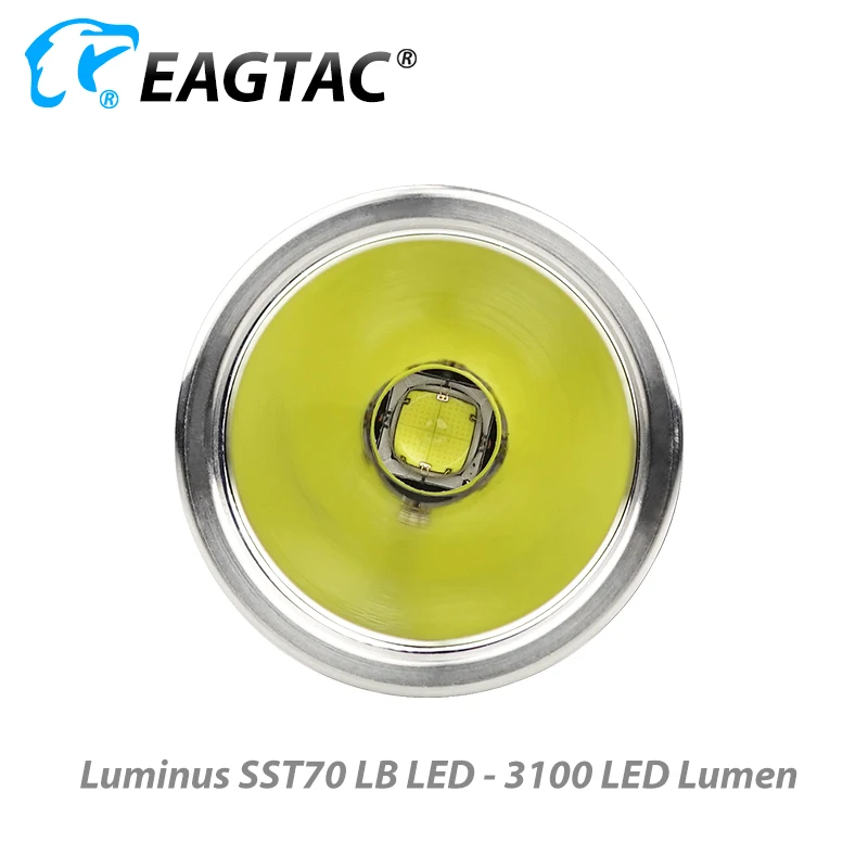 EAGTAC EDC DX3L MKII USB Rechargeable LED Flashlight SST70 3100lm XHP50.2 Super Bright Power Bank 18650 3400mAh Included